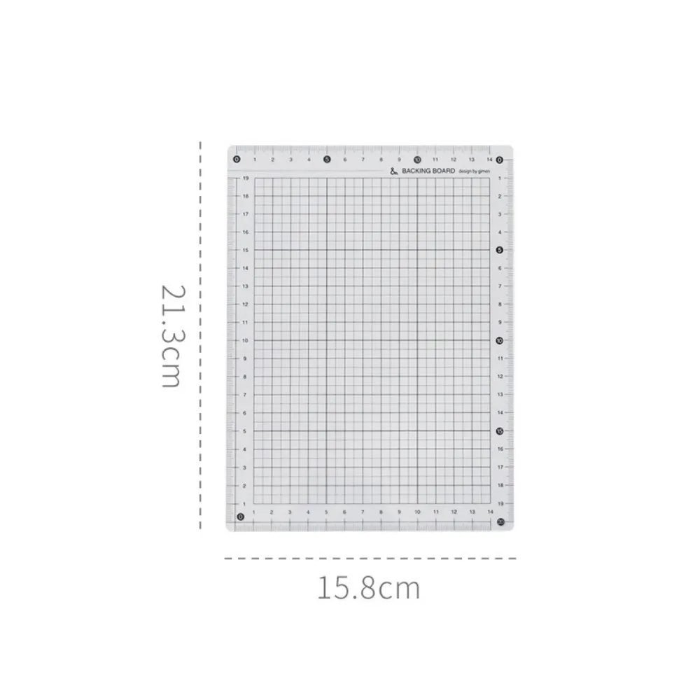 새로운 A4/B5/A5 학습 패드 미끄럼 방지 플라스틱 그리드 스케일 눈금자 투명 쓰기 보드 학생 쓰기