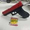 2025 New Soft Bullet Airsoft Pistol Manual G17 Glock Toy Gun Lower Magazine Laser Outdoor Sports CS Game Weapon Children Gift 2