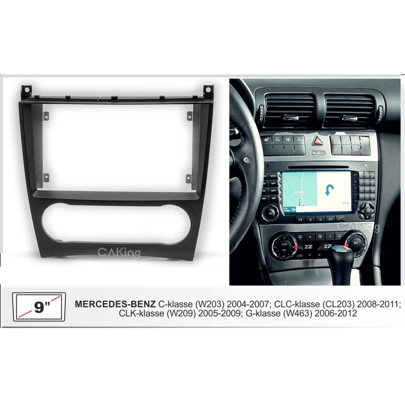 9 inch Car Fascia Radio Panel for MERCEDES BENZ G class (W463) 1998-2006  Dash Kit Facia Console Bezel Adapter 9inch Trim Plate - AliExpress