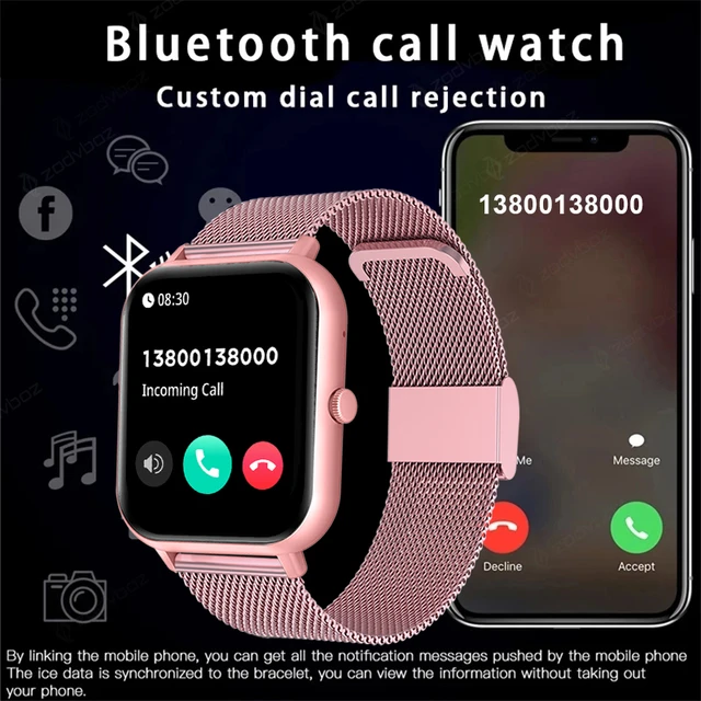 Xiaomi-reloj inteligente con llamadas para mujer, Smartwatch con Dial  personalizado, resistente al agua, Bluetooth, música, táctil completo, para  Android e IOS - AliExpress