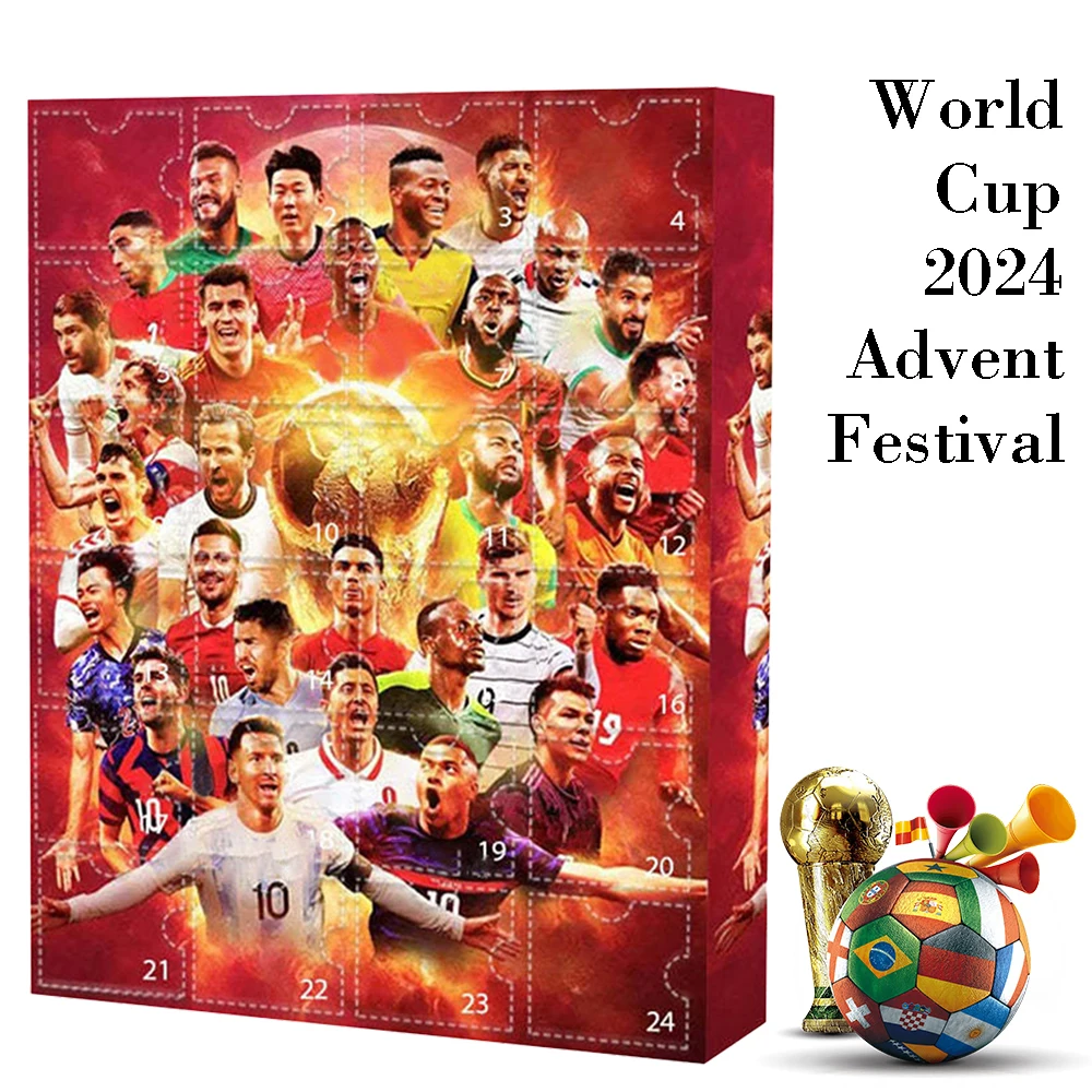 Christmas countdown calendar christmas advent calendar Countdown advent calendar football set 24 day building advent calendar soccer party birthday gift sports Christmas supplies