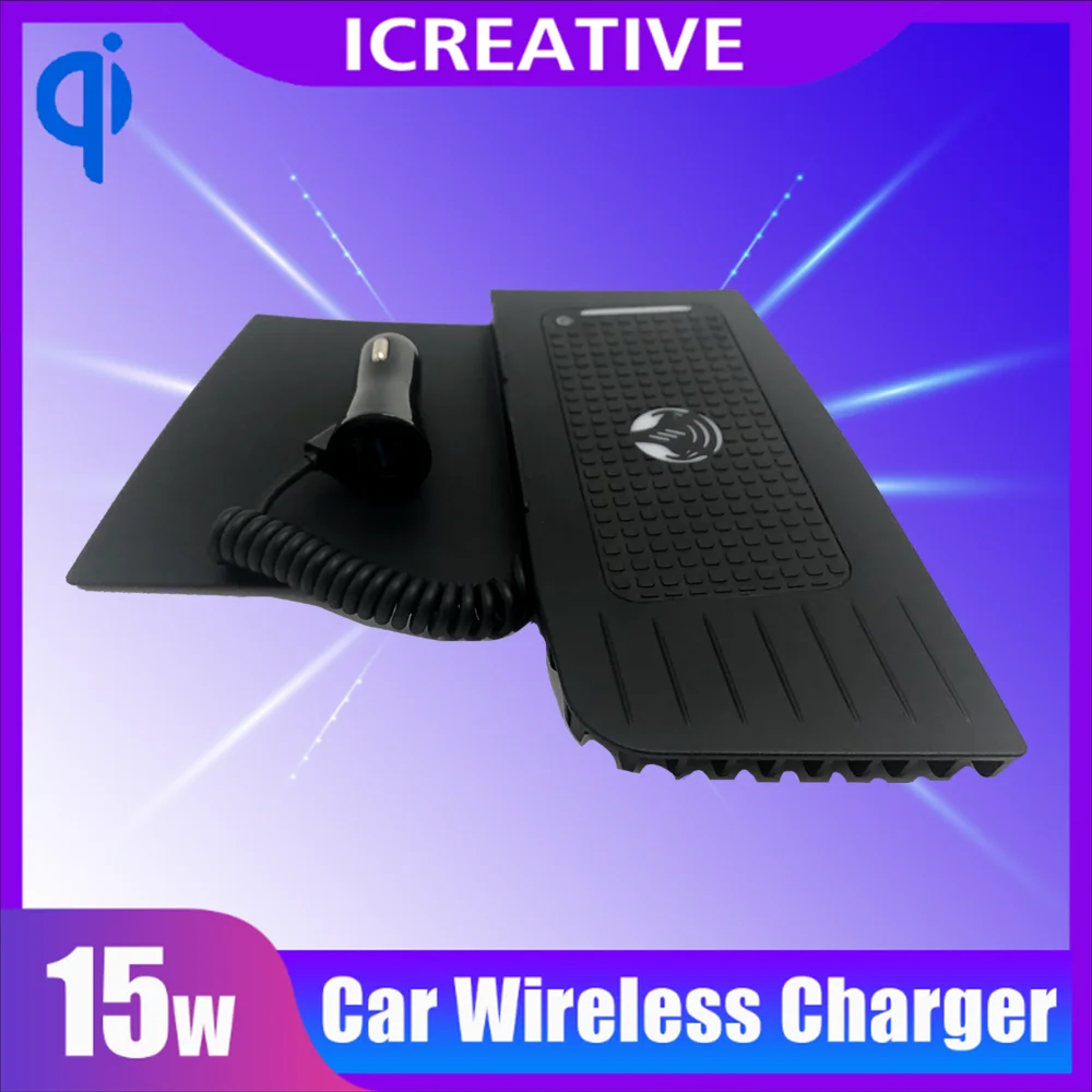 

Car Charger For Ford Focus 2018 2019 15W Qi Fast Charging Car Wireless Charger Pad Auto Android Phone Iphone Holder Case Plate