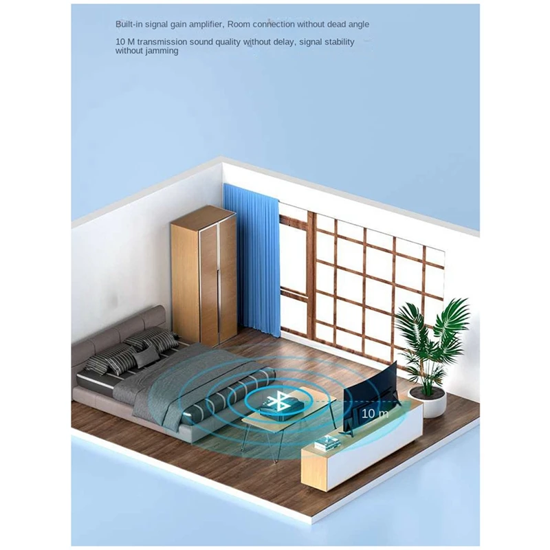 블루투스 5.3 오디오 리시버, 자동차 키트 스피커용, R/L 2 RCA/3.5mm AUX/광학 잭 ABS