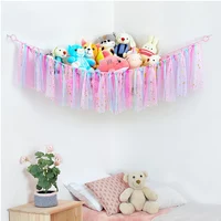 Hammock with Tassels Storage Net for Stuffed Animals Holder and Plush Toy Hammock Soft Cuddly Toys Large Corner Hanging Net 1