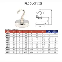 10PCS Strong Magnet Hooks Multi-Purpose Storage Hooks Home Kitchen Bar Storage Hooks Key Storage Hooks Bathroom Hangers 6