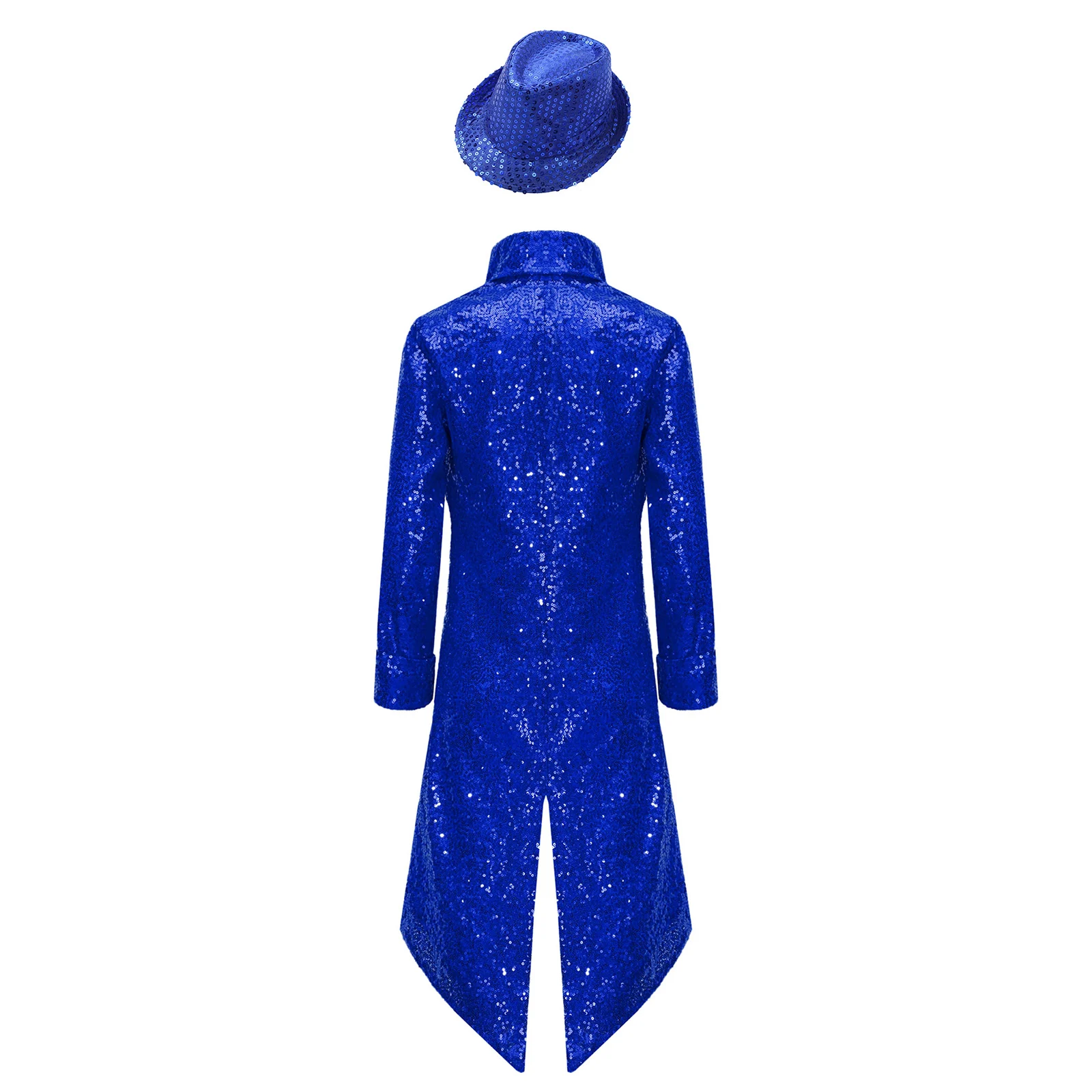 Boys Prince Cosplay Costume Sequins Steampunk Long Sleeve Jacket Coat Vintage Gothic Tailcoat Medieval Victorian Frock Coat cosplay costume