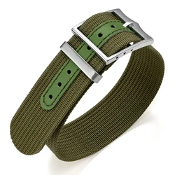 Durable Nylon Waterproof Sport Bracelet - Military - Inspired Watch Strap, No - Scratch Design - 20mm (Army Green)
