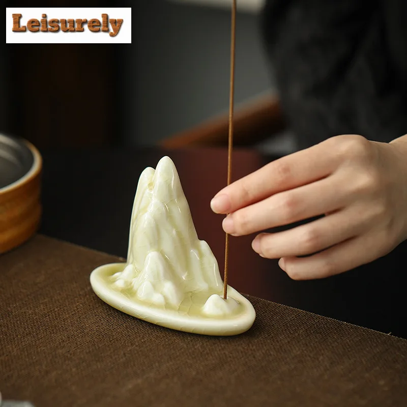 Mountain-shaped Incense Holder Retro Diffuser Incense Burners Stand For Incense Meditation Censer Cafes Supplies Decoration