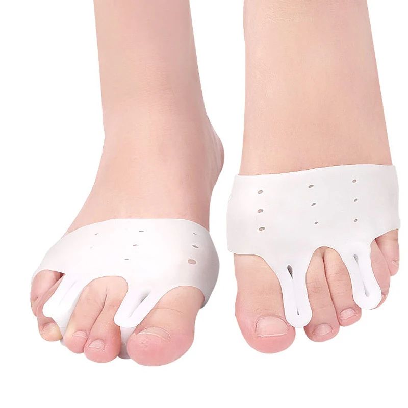 Protectores de dedos de los pies, 4 pares de fundas elásticas de silicona  transpirable para los dedos de los pies, para mujeres y hombres encarnados