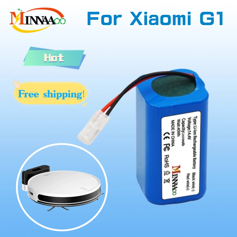 

Original 14.8V 3500mAh Li-ion Battery Pack,For XIAOMI MIJIA Mi Robot Vacuum-Mop Essential G1 MJSTG1, SKV4136GL H18650CH R30 R35