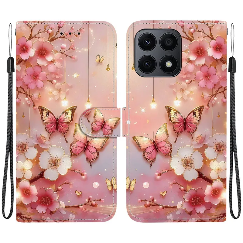 Elegant Colored Flower Wallet Phone Case with 3D Pattern - Cute Flip Leather Cover