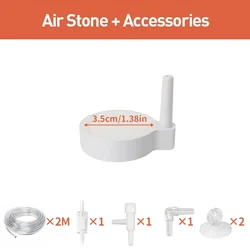 Aquarium Silent Air Pump Bubble Stone Oxygen Enhancer Kit - No air pump (3.5cm-parts)