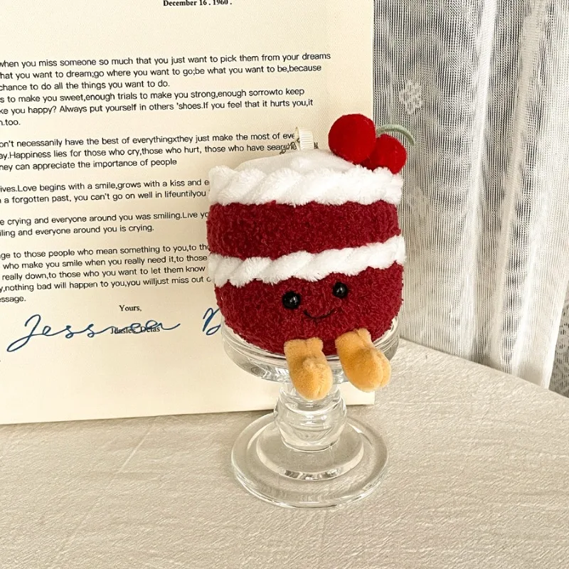Portable Cute Plush Food Fun Simulation Cake Doll Pendant Bag Coconut Doll Gift Creative and Beautiful Outdoor Decoration