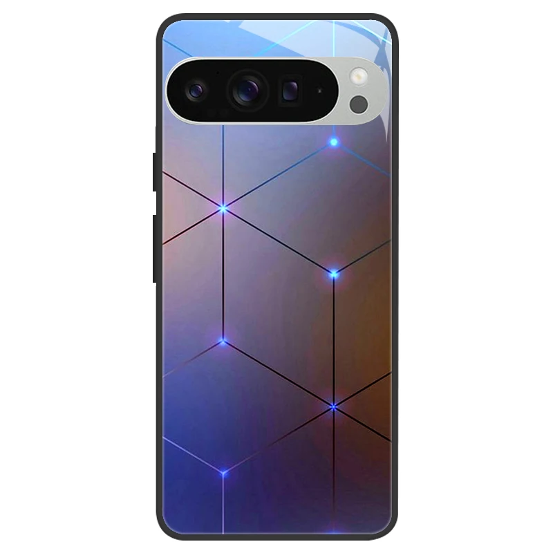 Silicone Bumper Hard Shell Phone Case with Tempered Glass Back Cover