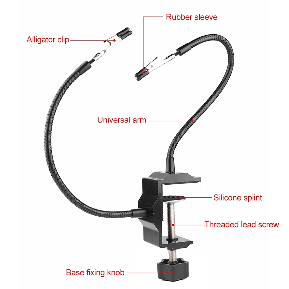 Desk Clamp Soldering Station Holder PCB Alligator Clip Multi Soldering Helping Hand Third Hand Tool for Welding Repair