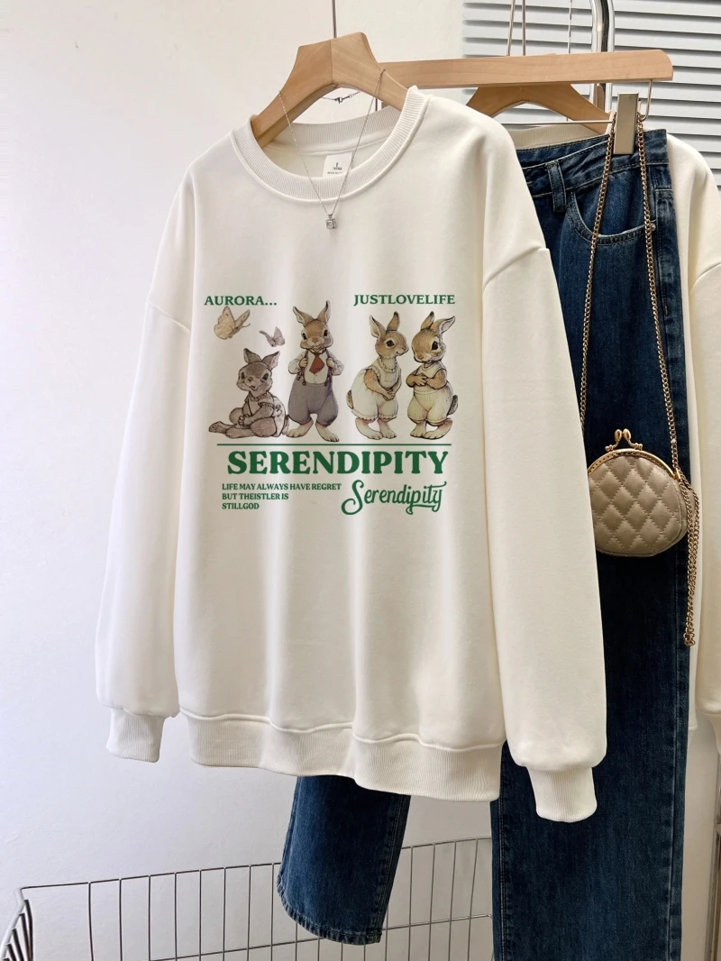 Women's Thick Cotton Sweater, O-Neck Pullovers, Warm Female Clothing, Loose, Plush, Thick, Winter, Autumn, Fashion, New Design