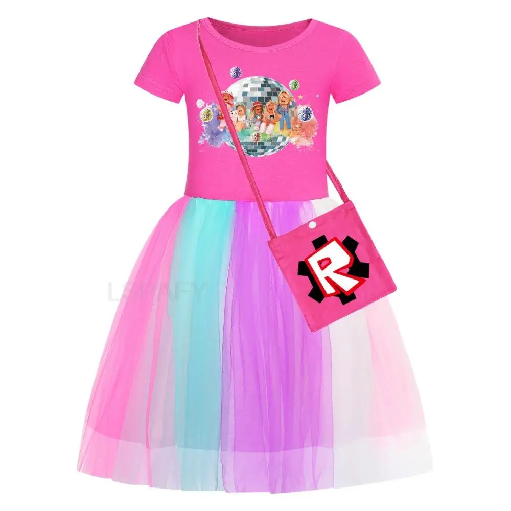 Girls Dress New ROBLOX Summer Fashion Children's Princess Dresses