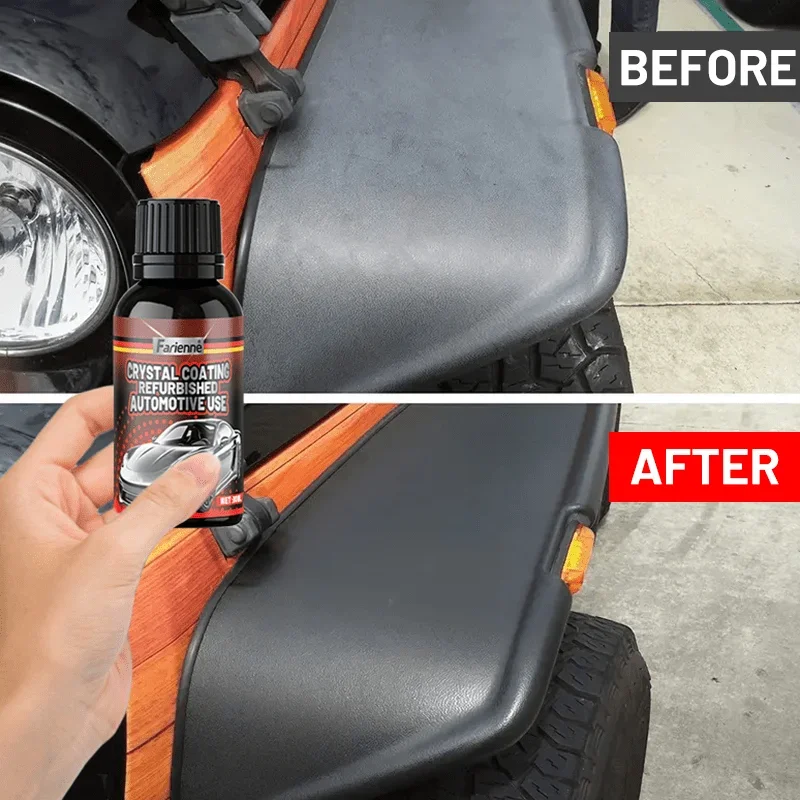 1pc Crystal coating for automotive use, plastic repair and retreading agent for black automotive interiors, repair coating 3