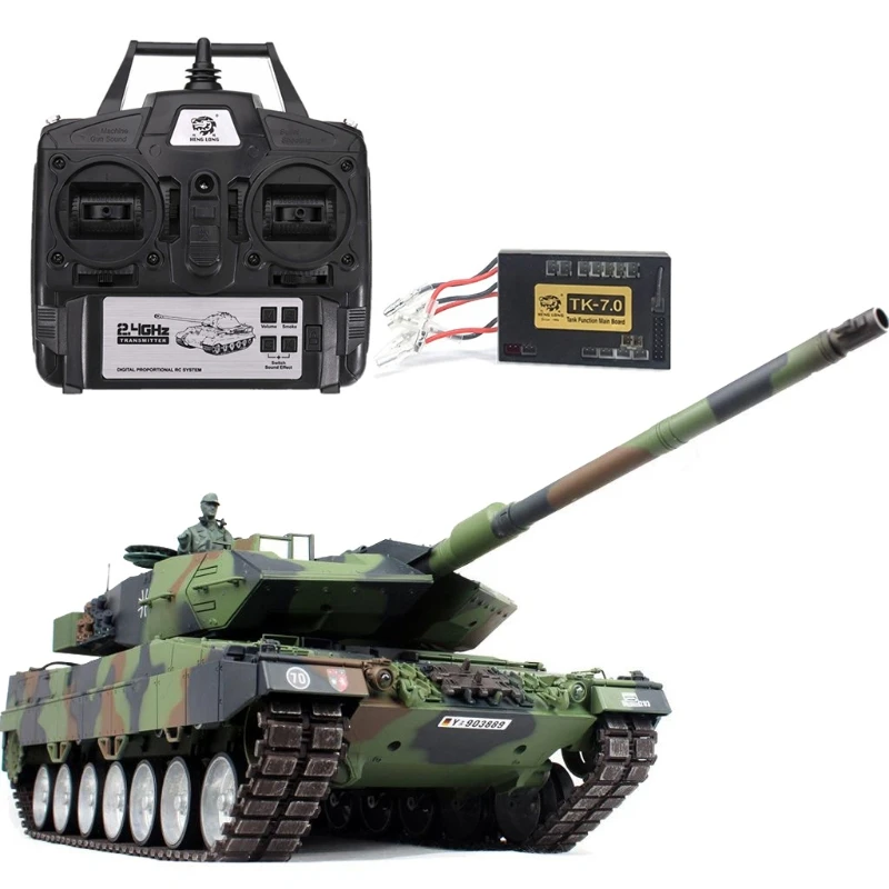 Remote Control Tank Vehicle Car Toy Accessories for Kids RC 7.0 Version Main Board + 2.4GHz Transmitter