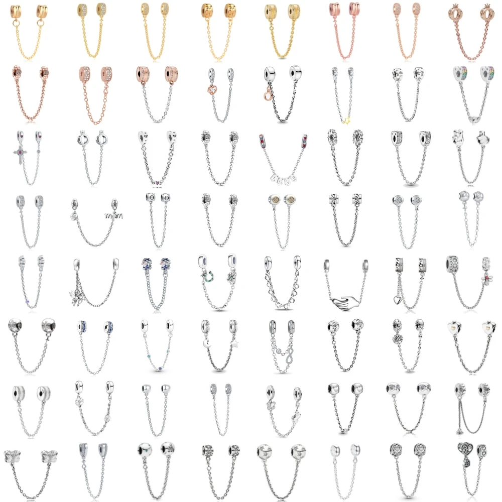 925 Sterling Silver Star Letter Pendant Lock Chain Beads Charms For Women Jewelry Accessories