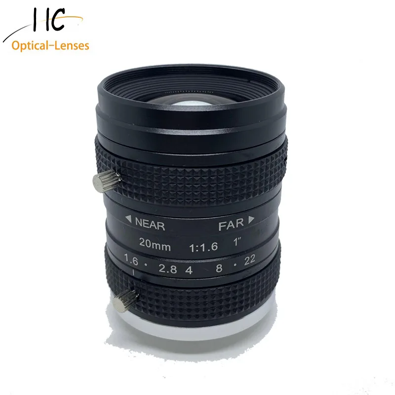 1인치 5.0 메가픽셀 8mm 12mm 16mm 20mm 25mm 35mm C 마운트 F1.4 머신 비전 및 산업용 테스트용 수동 산업용 렌즈