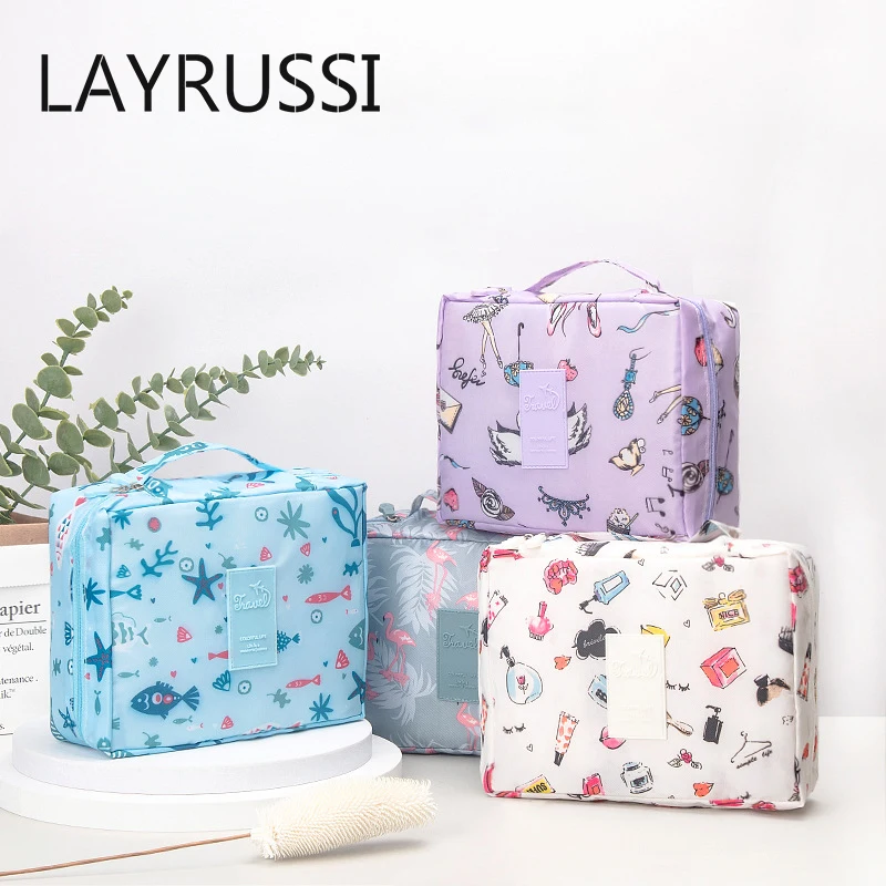 LAYRUSSI Men Travel Toiletry Bag Women Cosmetic Bag Portable Toiletry  Organizer Pouch Makeup Bag Large Capacity Cosmetics Case