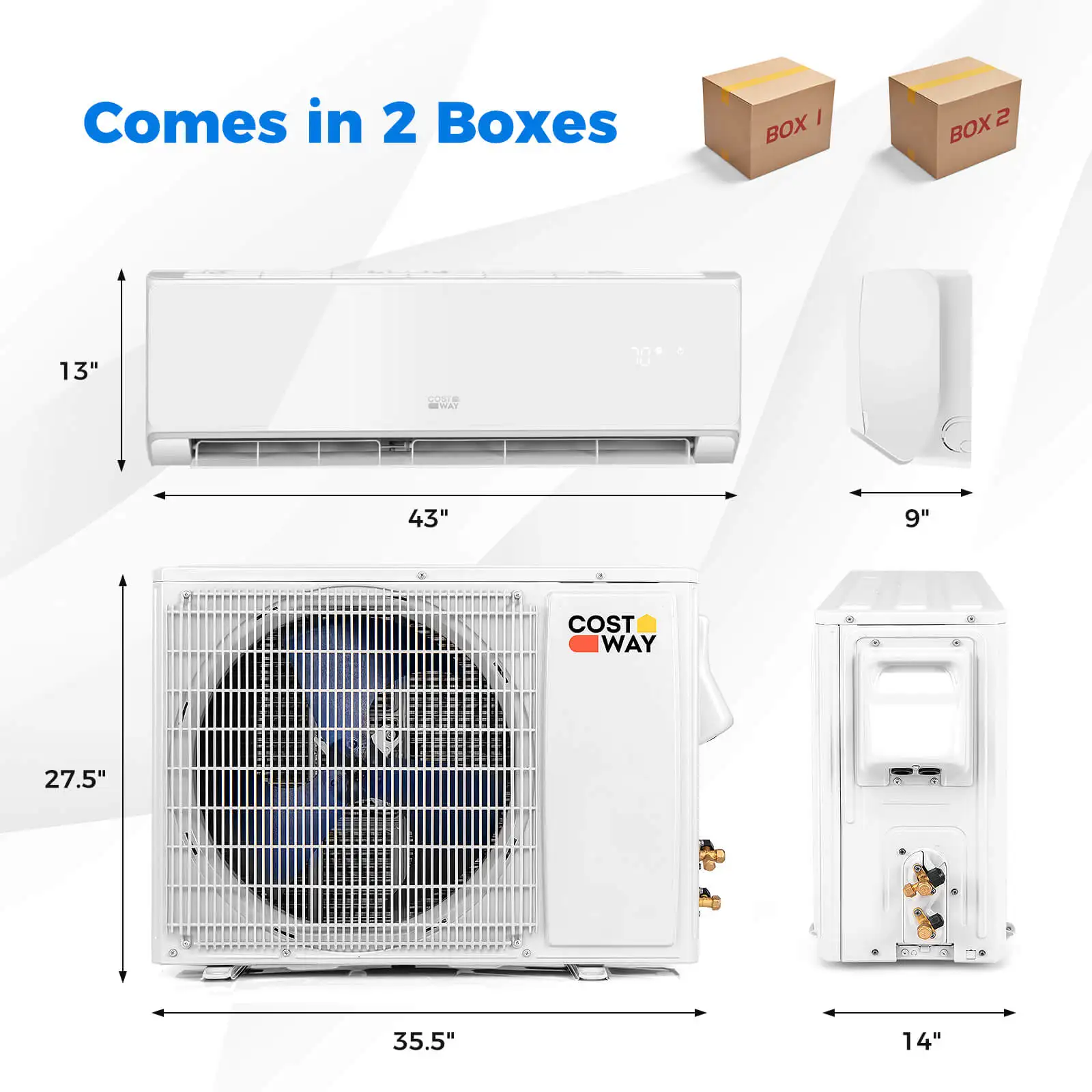 24000 BTU Wifi Enabled Mini Split Air Conditioner & Heater w/ Heat Pump 2