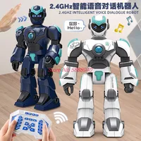 40CM Large Smart Voice Dialogue RC Robot 2.4G Gesture Sensing Programming Sing Dancing 3 Remote Control Modes Robot Kids Gift 1