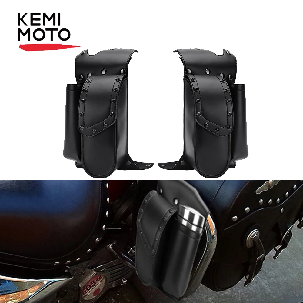 Per Road King Per Electra Glide Moto Bisaccia Guard Crash Bar Borse Con Portaborraccia Impermeabile Toolkit In Pelle Pu