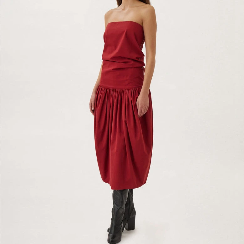 Dress for Women,  French Simple Style Dress,  Side Zipper Tube Top Skirt, Fashionable Design Skirt, 2024 Ss New Women's Clothing