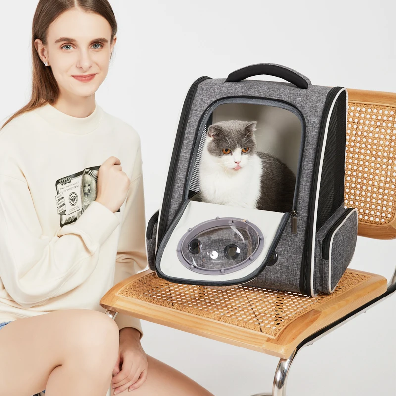 

Lightweight Cat Backpack Carrier Outdoor Suitcase Portable Fashion Cat Carrier Ventilation Large Size Mochila Gato Pet Supplies