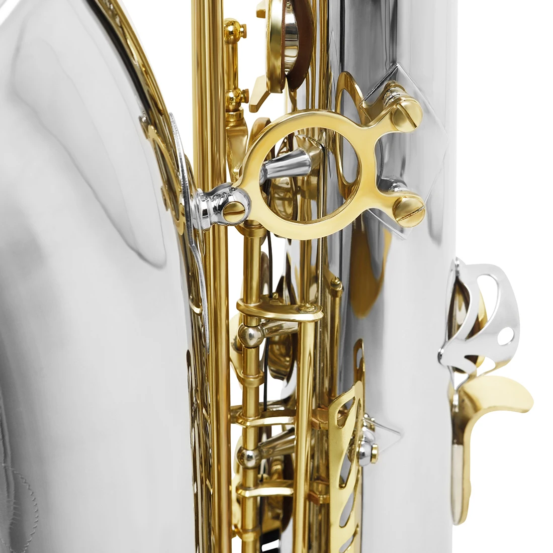 Heißer Verkauf Silber Gold Saxophon Bb Tenor Saxophon Messing Musikinstrument Professionelle mit Fall Pinsel Trimmer Reinigung Kit – Detail 15