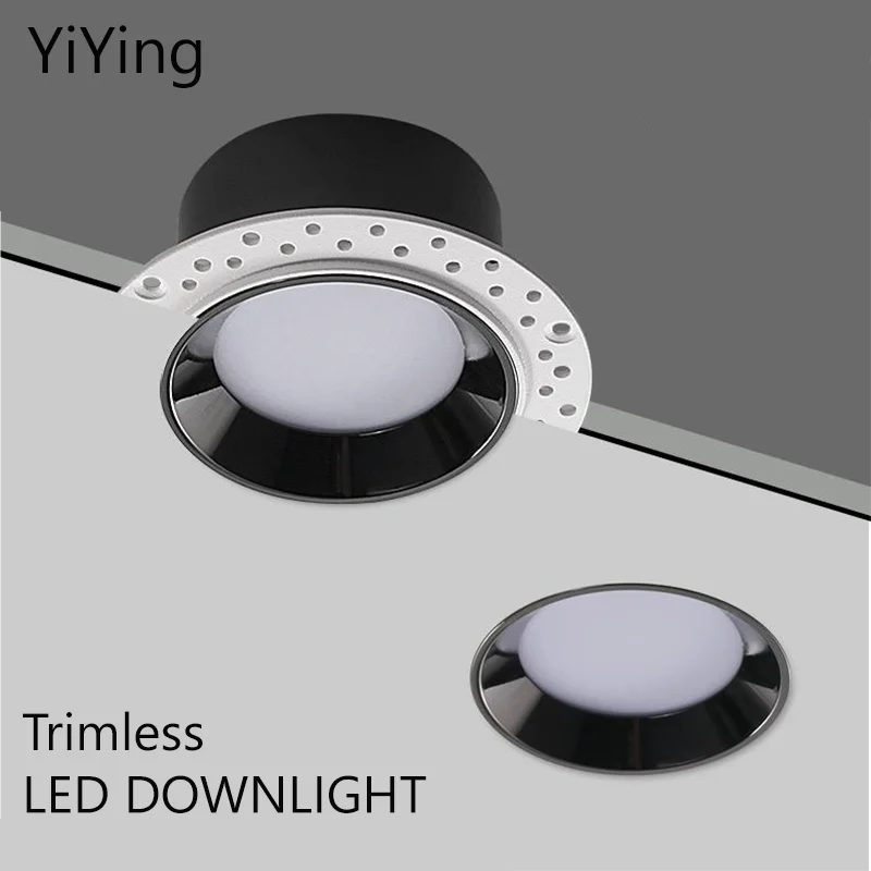 YiYing Led Downlight Trimless Smart Zigbee Dimmable Down Light Round Borderless Ultra Thin Slim Anti Glare Ceiling Lamp For Home