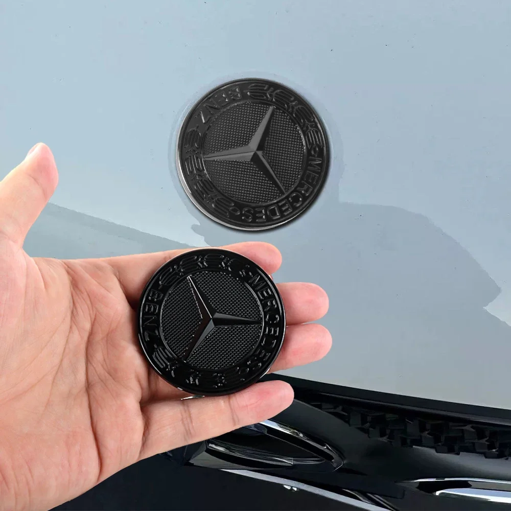 57mm Car Front Hood Emblem Badge Bonnet Car Accessories For Mercedes Benz W204 W205 W212 W213 W221 W177 W246 GLA GLC CLA car emblem car logo car hood ornament