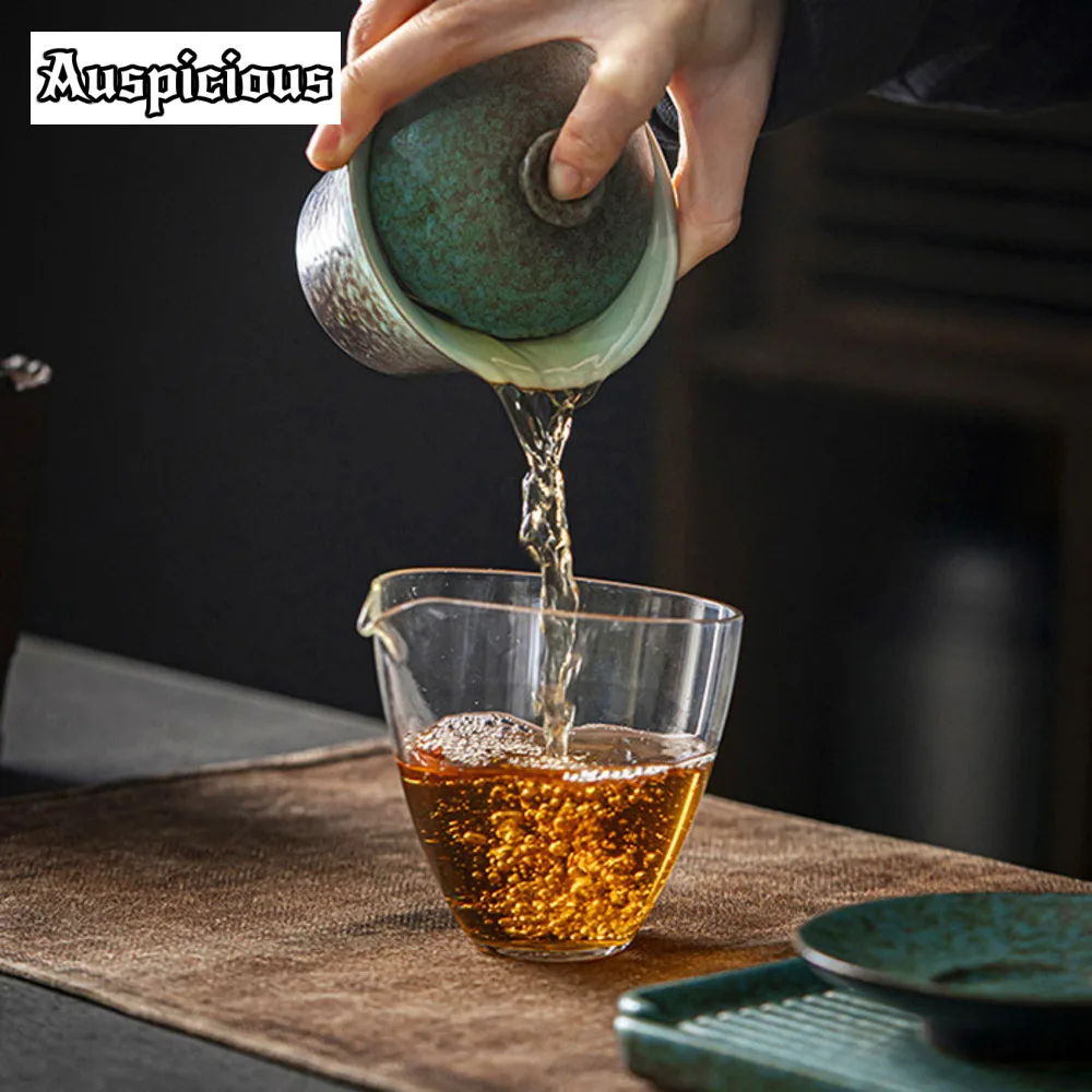 201ml Kiln Fambe Gaiwan Zen Sopera Ceramic Soupers with Lids Tea Tureen Household Tea Maker Cover Bowl Chinese Set Craft