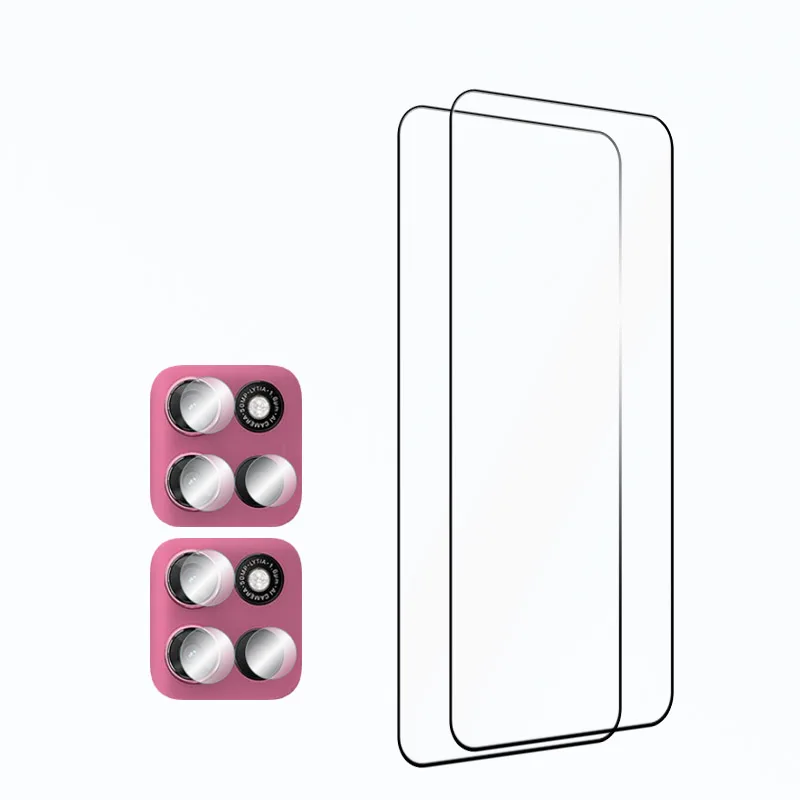 Shockproof 9H Anti-Scratch Screen Glass with Soft Fiber Camera Film