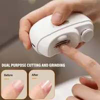 Electric Polishing Nail Clipper with Light Automatic Nail Trimmer Rechargeble Nail Grinding Care Tool Baby Adult Anti-splash Man 1