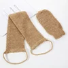 Natural Sisal Back Bath Towel Jute Exfoliating Gloves Back Wash Strap Shower Scrubber Body Cleaning Kit for Body Face Back Baths 1
