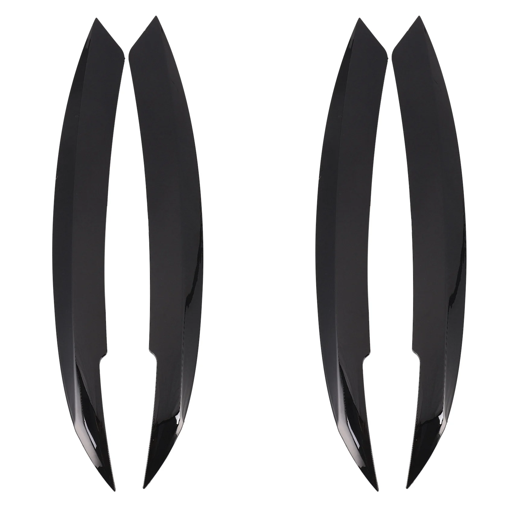 

4x Car Headlights Eyebrow Eyelids Sticker for Volkswagen Jetta MK6 Car Black