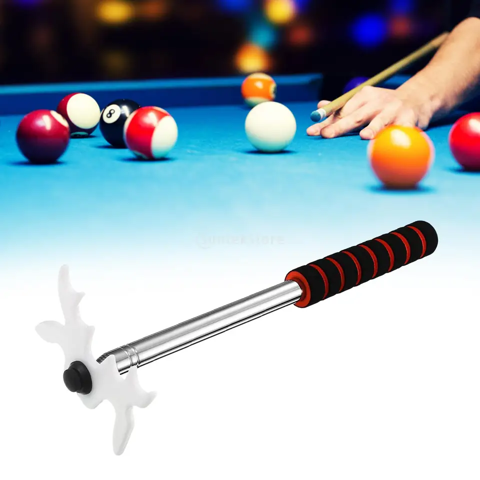 PATIKIL Intrekbare Biljart Cue Stick Bridge EVA Handvat Pool Cue Accessoire met Verwijderbare Plastic Brug Hoofd voor Pool Tafel Competitie
