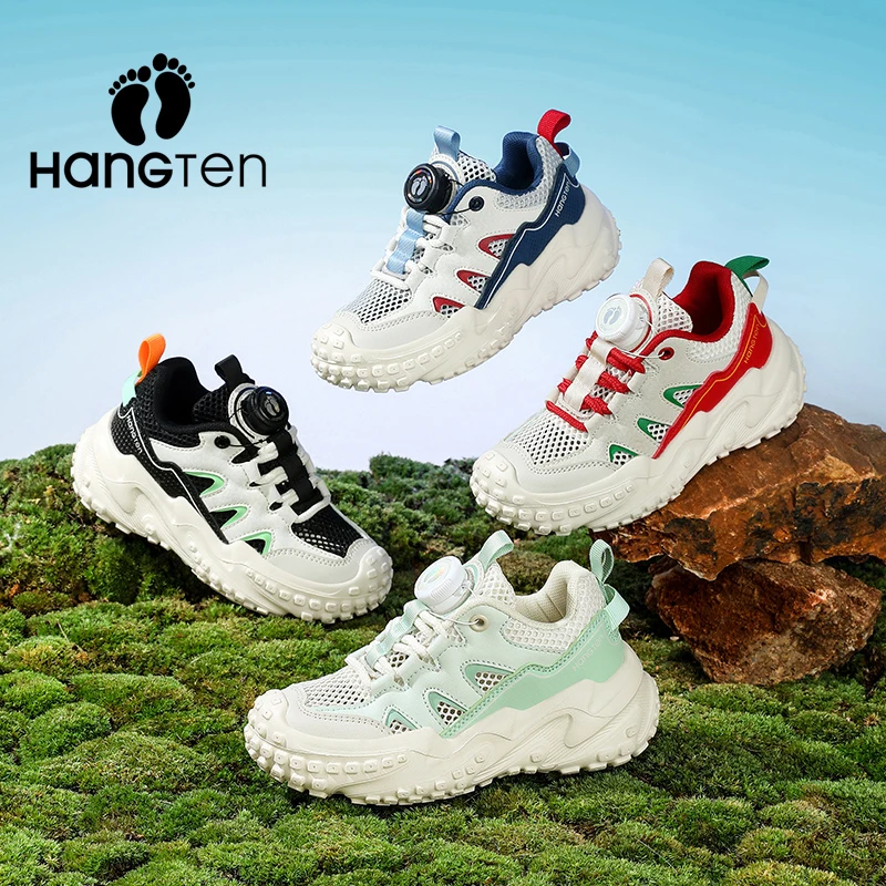 

HanGTen Brand Summer Single Net Breathable Boys Girl Sport Shoes Children Sneakers Rubber Leisure Trainers Casual Kids Sneakers