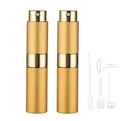 Deluxe 8ML Travel Perfume Nebulizer Set with Accessories - Glass (2pcs)