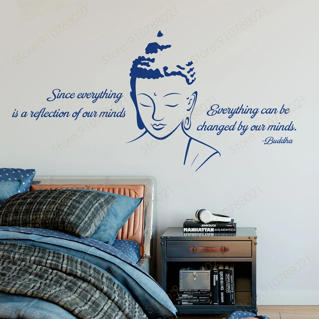 Buddha Wall Sticker Motivation  Buddha Wall Stickers Sentences - Vinyl  Wall Stickers - Aliexpress