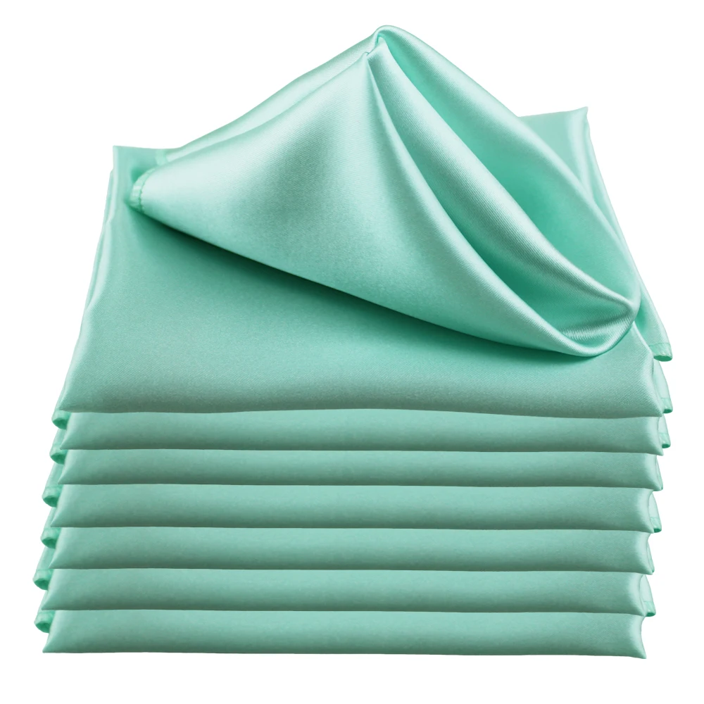 Elegant Satin Square Napkins - 50pcs, 17 Inch, for Weddings, Holidays, and Special Events