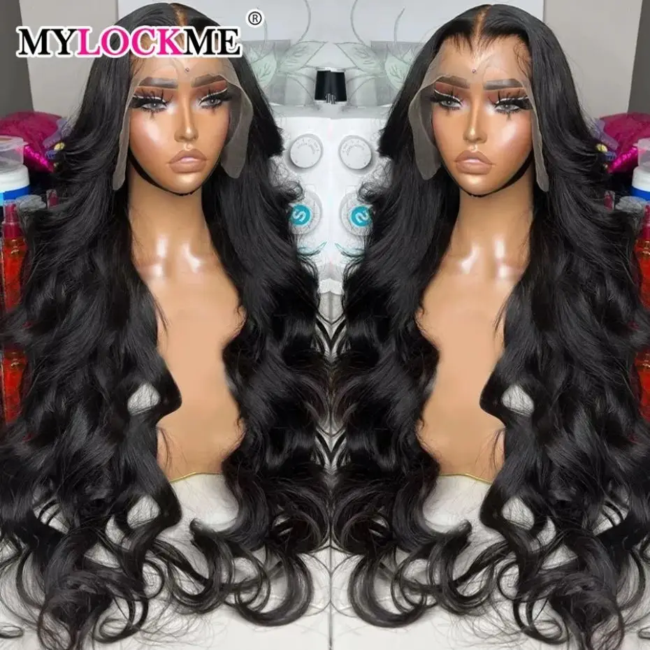 

Body Wave HD Transparent 13x4 13x6 Lace Front Wig Pre Plucked 180% Brazilian Human Hair Wigs For Women 4x4 Closure Wig MYLOCKME