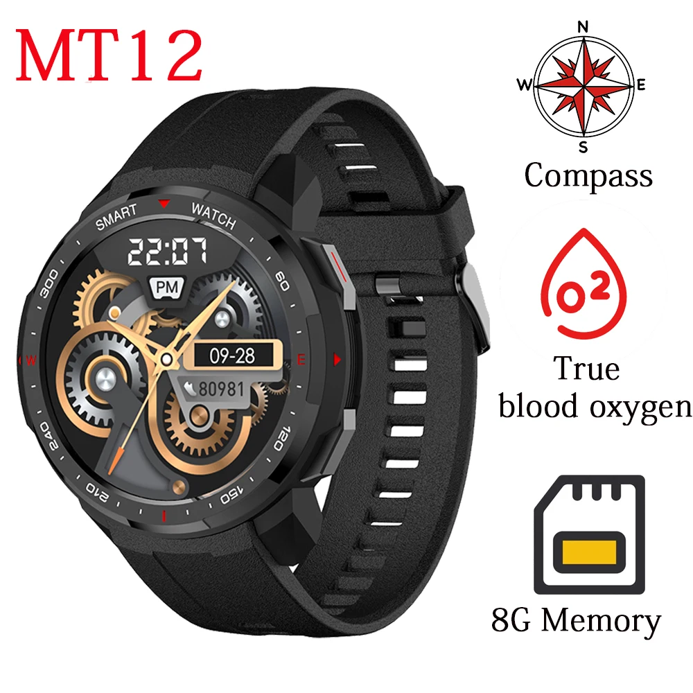 8G Memory Music MT3 Smart Watch Sound Record Storage Blue Tooth Call Smartwatch For Men Women Blood Pressure Fitness Tracker 