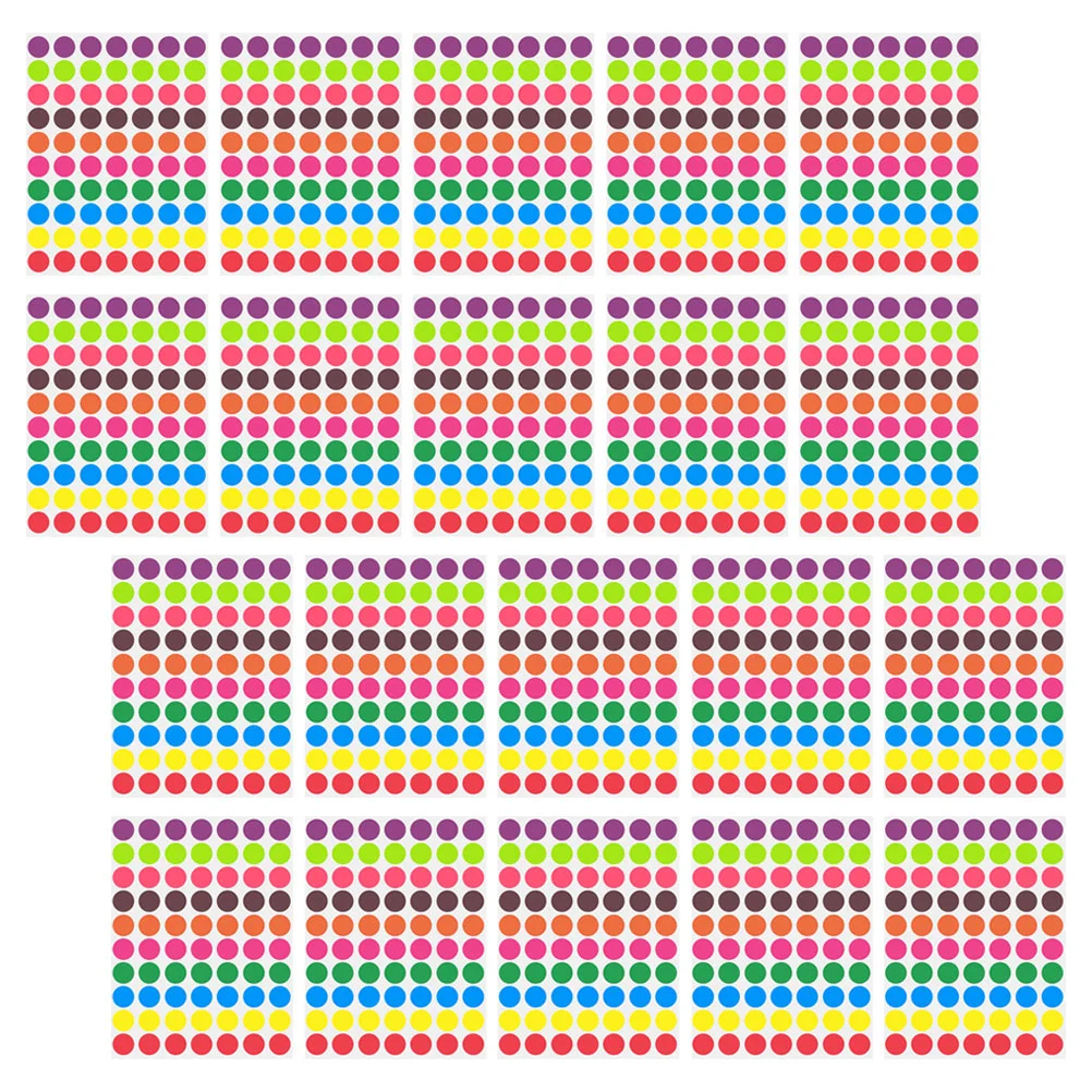 

1400 Pcs Colored Dot Stickers Small Round Dots Circle Label Envelopes Sealing Labels Handwriting