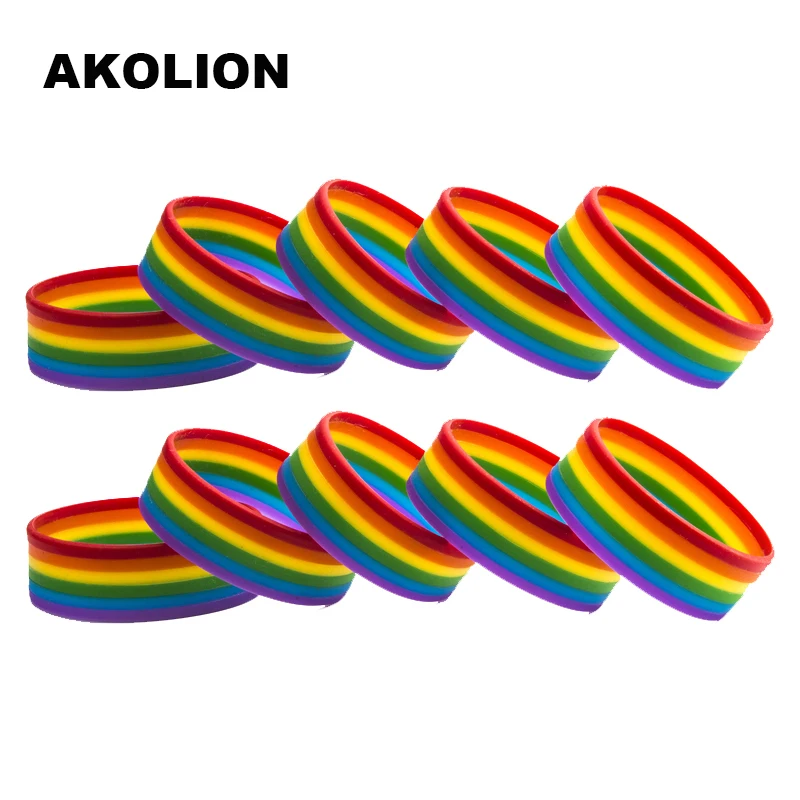 Gender Fluid Pride Silicone Rubber Bracelets Gay Lesbian Wristband Jewelry 1pcs bangle bracelet