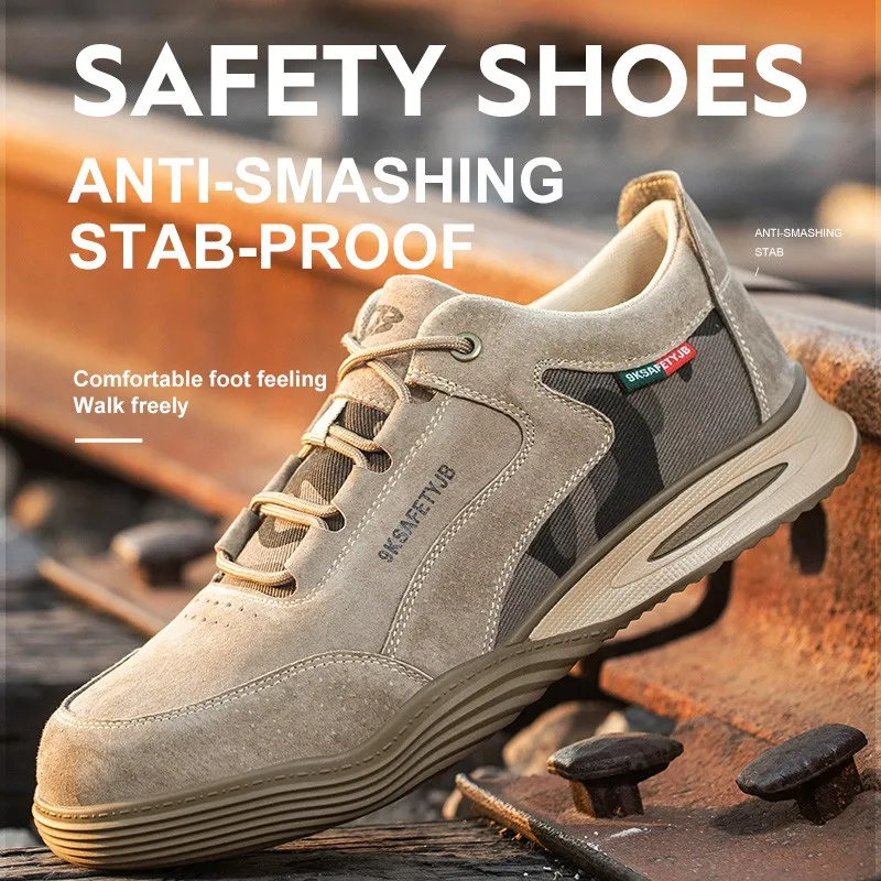 2023 New Zapatos De Safety Shoes Men's Outdoor Anti-smashing Anti-piercing Working Shoes Fashion Sneakers - Safety Shoe Boots - AliExpress