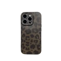 Leopard Print Matte Soft Cover - Fashion Retro Art Protective Phone Case - iPhone 12 Pro (Chocolate)